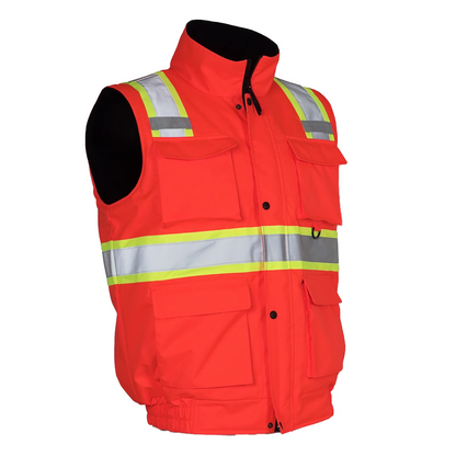 Two-Tone Insulated Hi-Vis Safety Vest | ANSI Class 2, Waterproof & Wind-Resistant