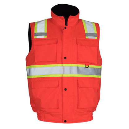 Two-Tone Insulated Hi-Vis Safety Vest | ANSI Class 2, Waterproof & Wind-Resistant