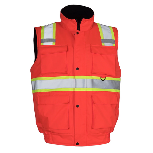 Two-Tone Insulated Hi-Vis Safety Vest | ANSI Class 2, Waterproof & Wind-Resistant