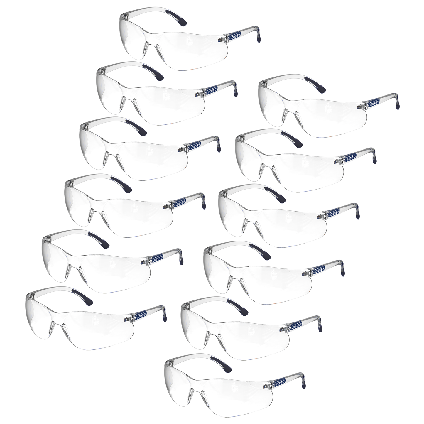 High-Impact with Rubber Temple Ends Safety Glasses for All-Day Comfort