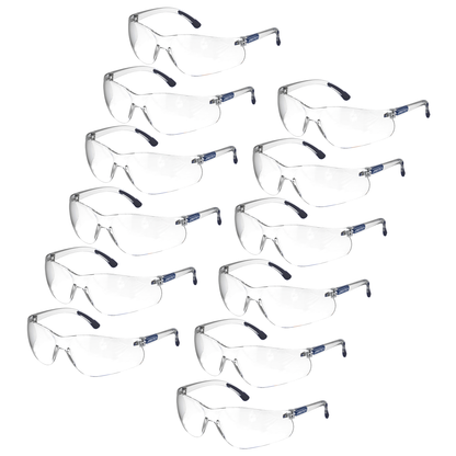 High-Impact with Rubber Temple Ends Safety Glasses for All-Day Comfort