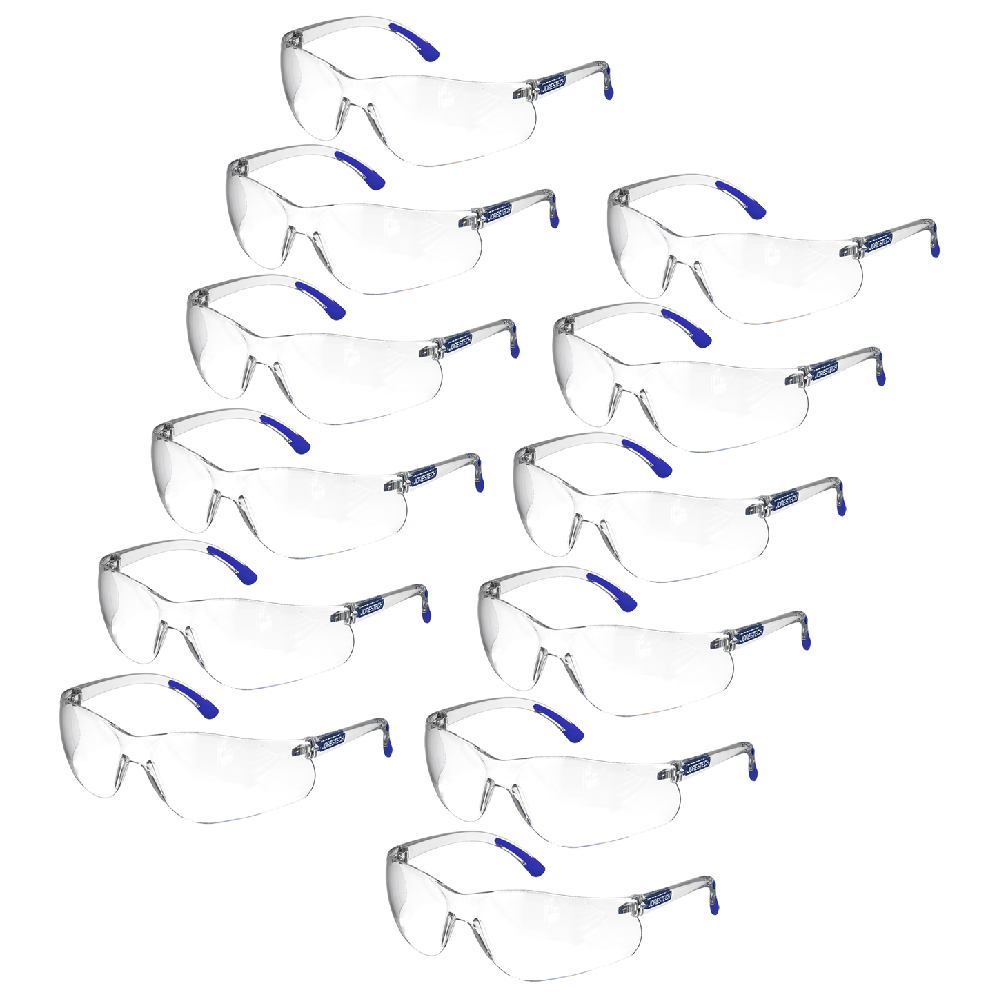 High-Impact with Rubber Temple Ends Safety Glasses for All-Day Comfort