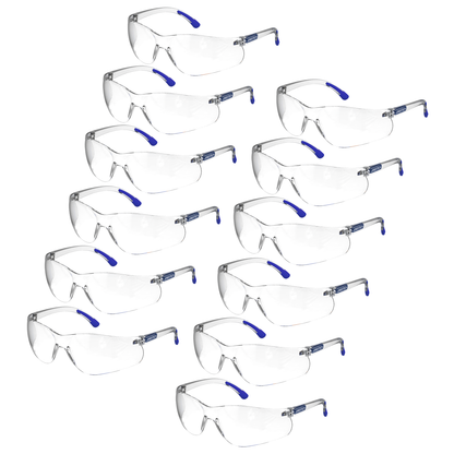 High-Impact with Rubber Temple Ends Safety Glasses for All-Day Comfort