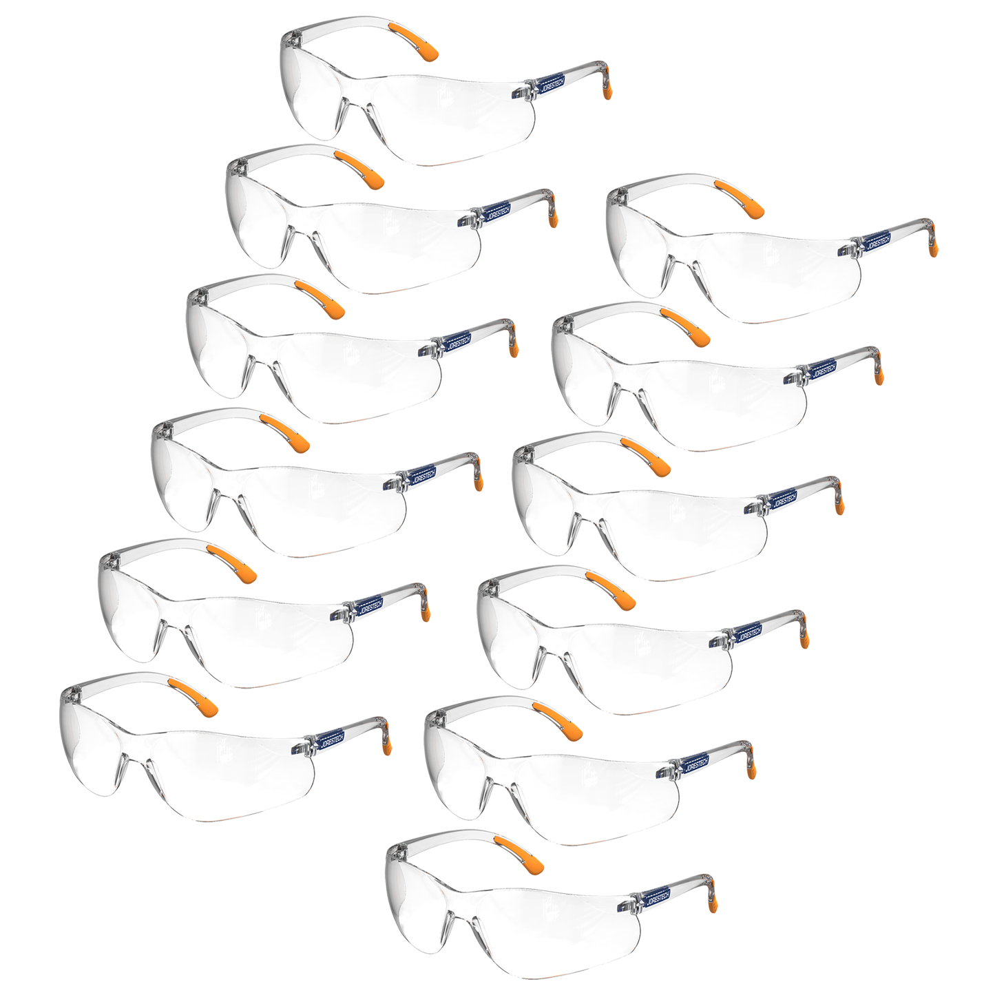 High-Impact with Rubber Temple Ends Safety Glasses for All-Day Comfort