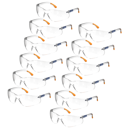 High-Impact with Rubber Temple Ends Safety Glasses for All-Day Comfort