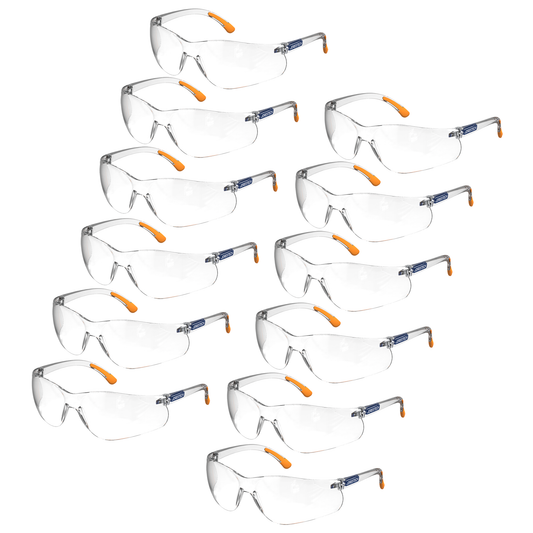High-Impact with Rubber Temple Ends Safety Glasses for All-Day Comfort