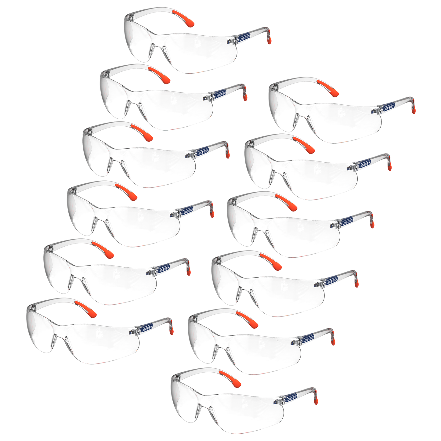High-Impact with Rubber Temple Ends Safety Glasses for All-Day Comfort