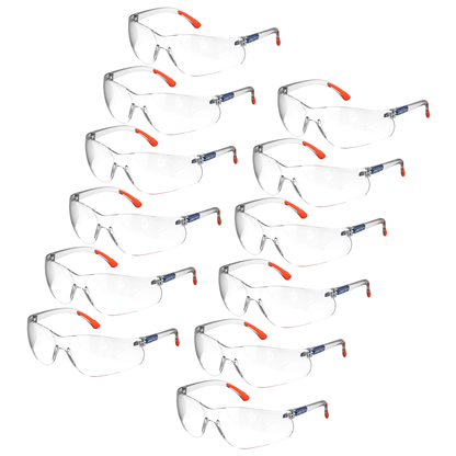 High-Impact with Rubber Temple Ends Safety Glasses for All-Day Comfort
