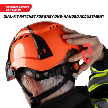 Type II Class C Helmet with Visor – Full Impact Protection, Breathable, ANSI & EN Certified