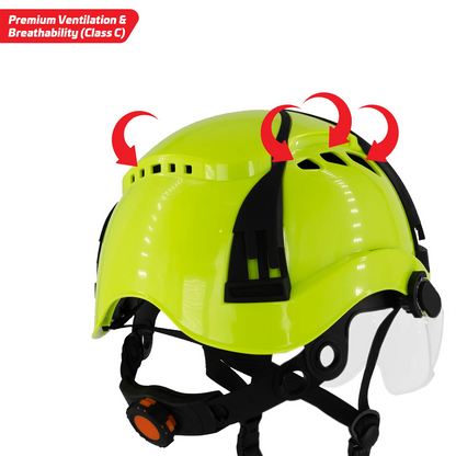 Type II Class C Helmet with Visor – Full Impact Protection, Breathable, ANSI & EN Certified