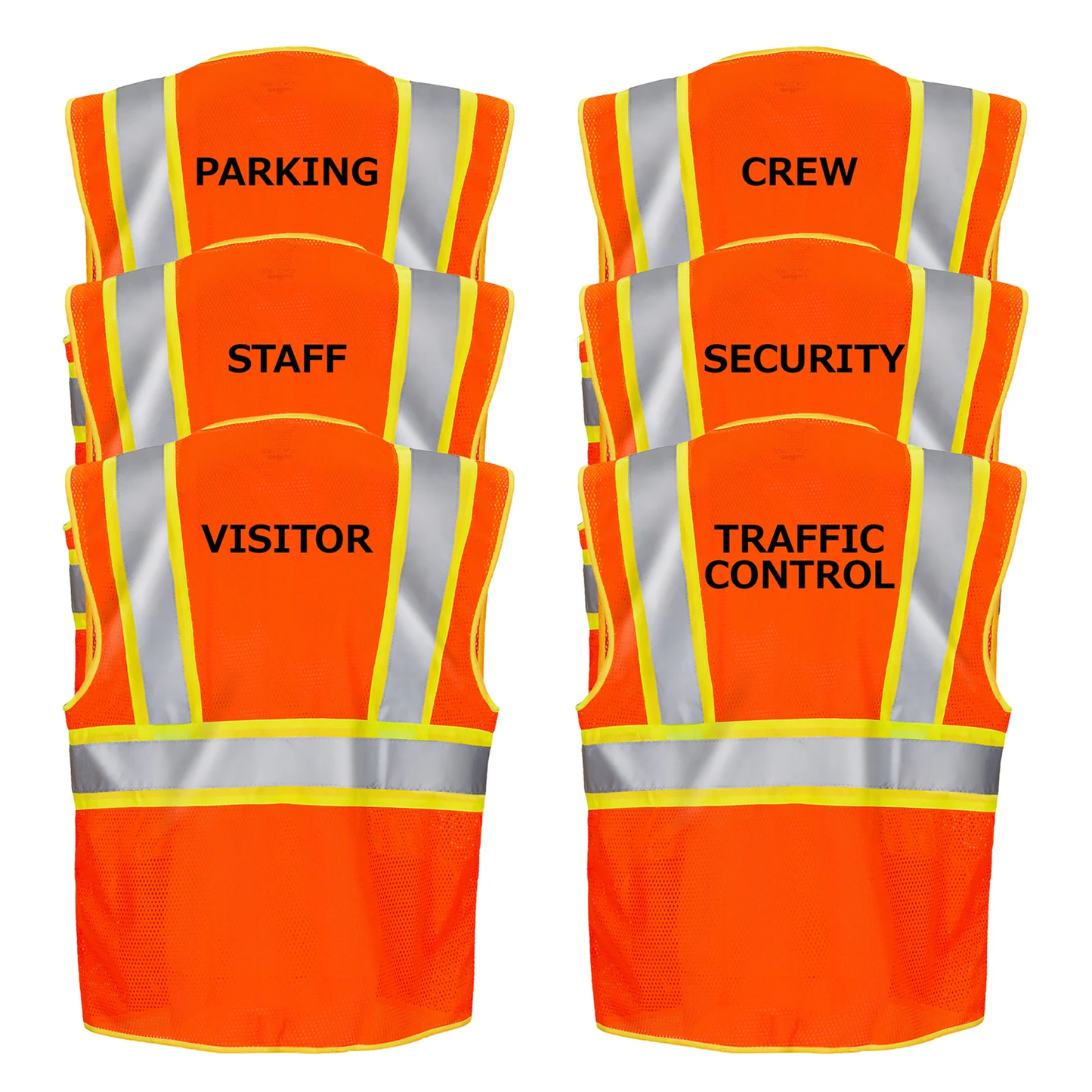 Customizable Orange High-Visibility Safety Vest – ANSI Class 2, Reflective & Durable