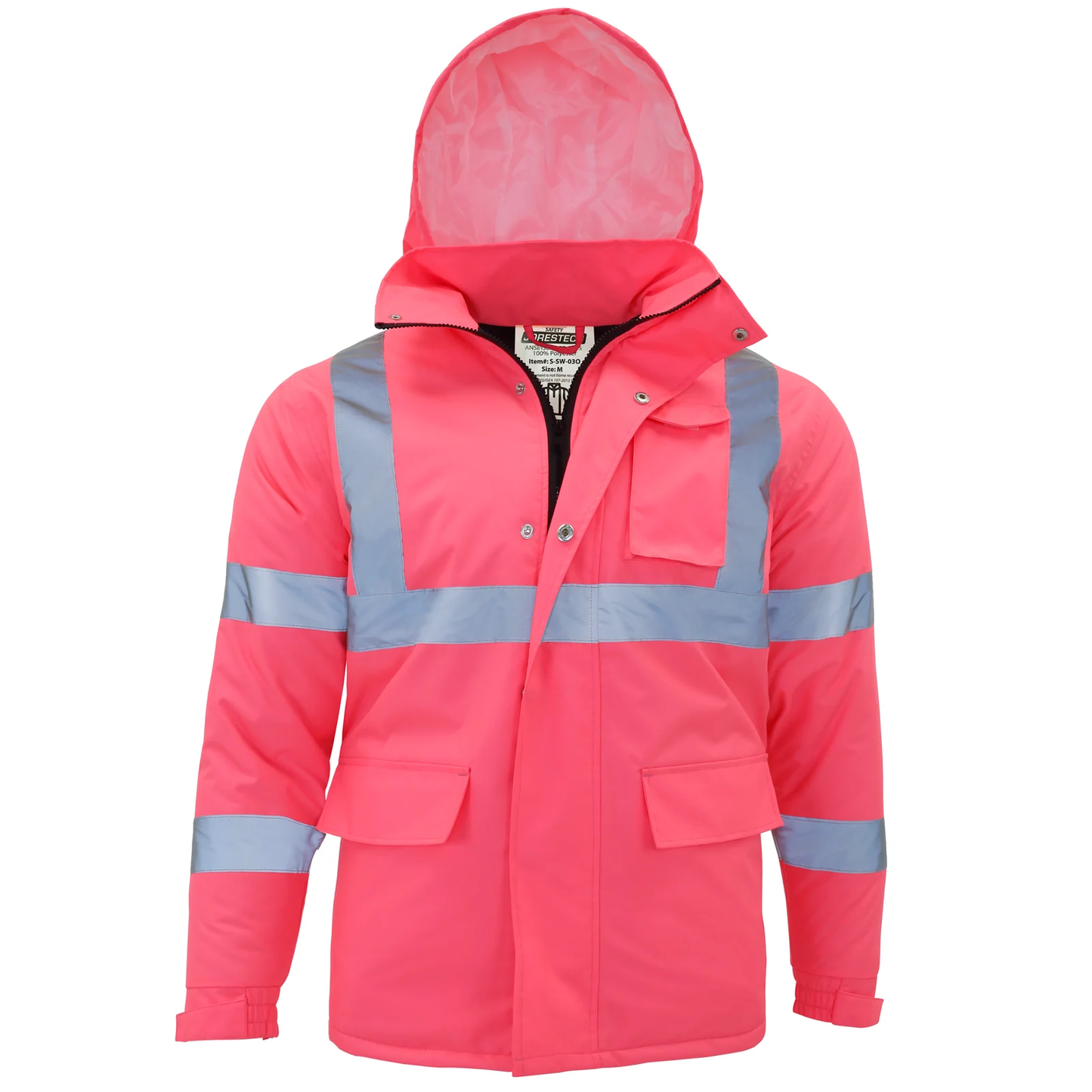 High-Visibility Insulated Safety Jacket – ANSI Class 1, Waterproof & Reflective