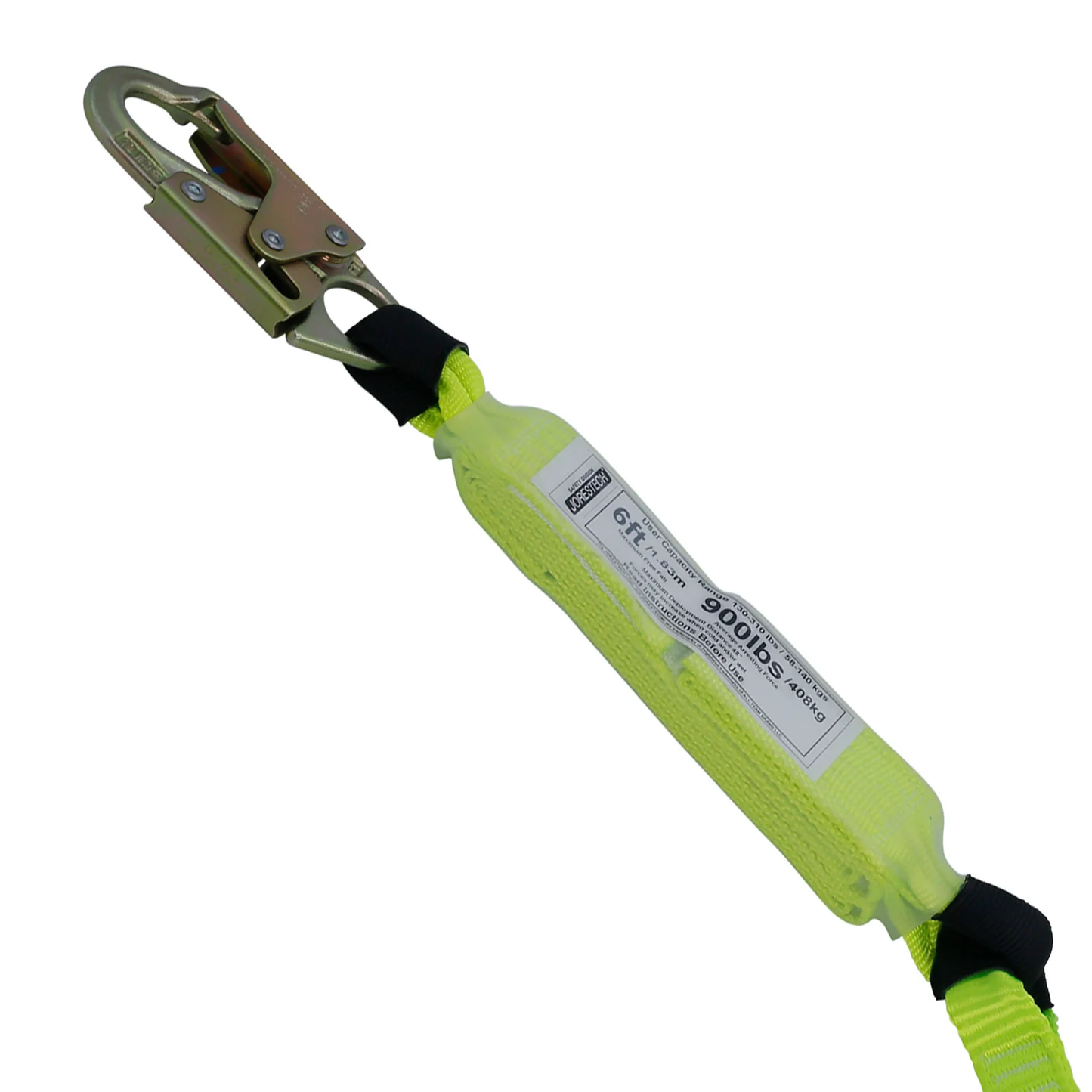 Shock-Absorbing Safety Lanyard – High-Visibility Fall Protection with External Shock Pack