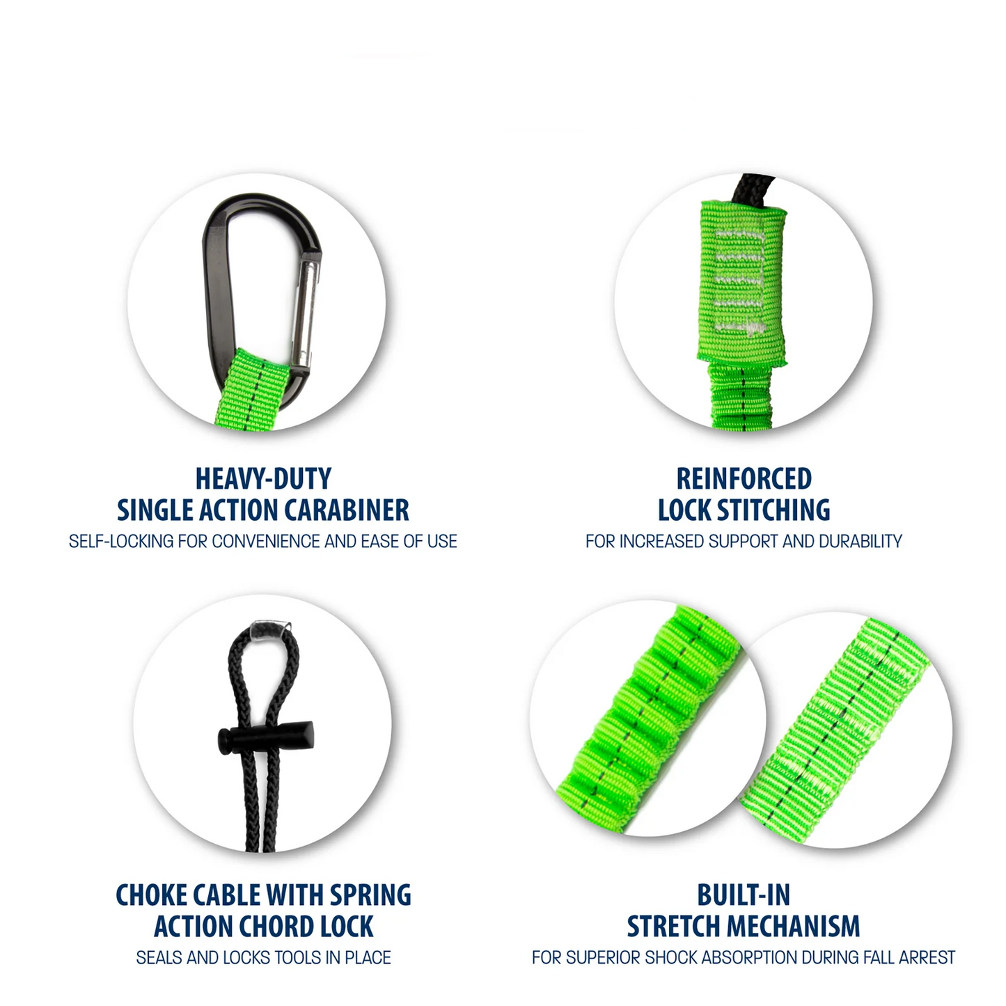 Shock-Absorbing Tool Tether Lanyard – Secure & Durable Drop Prevention