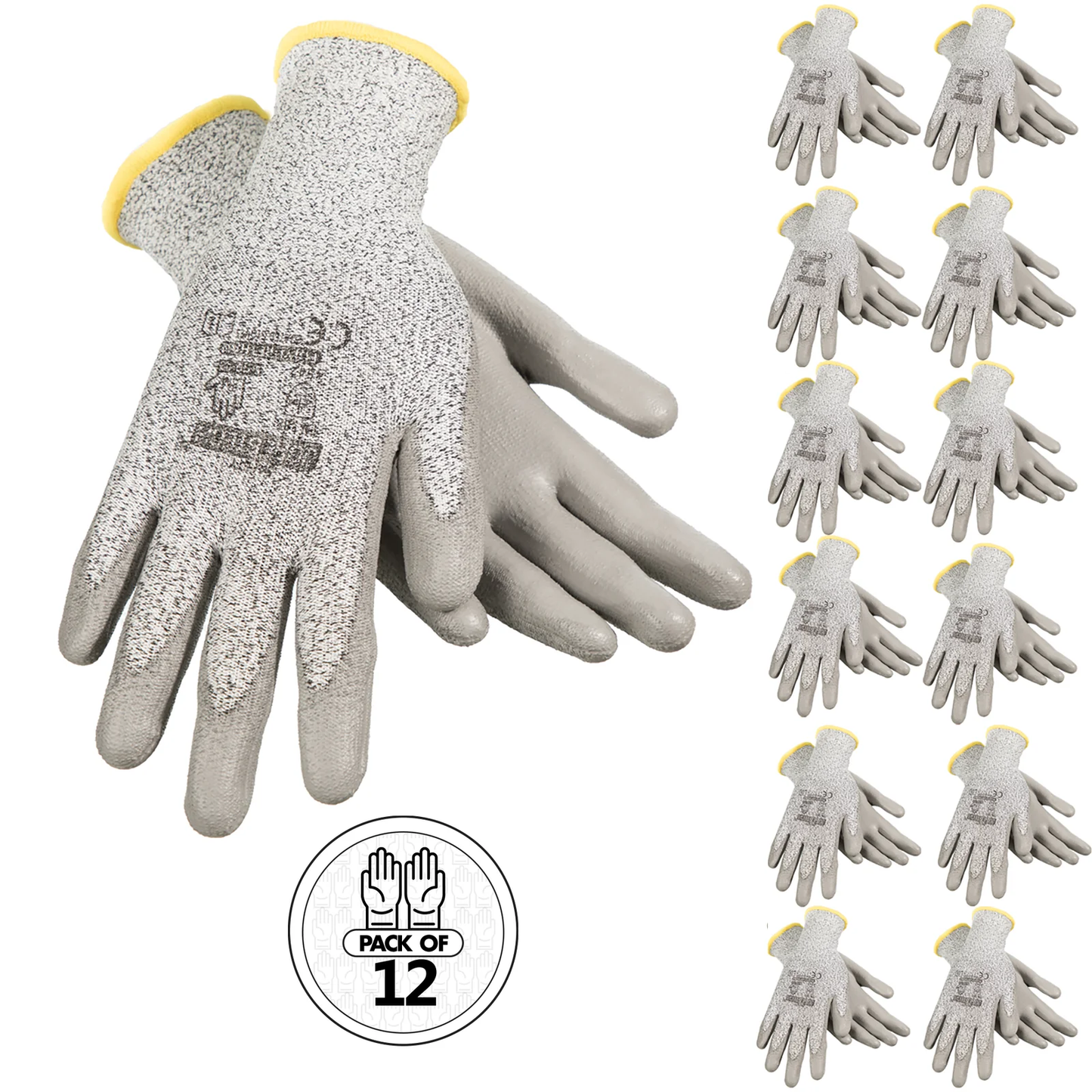 Cut-Resistant Safety Gloves – Polyurethane Coated, Durable & High-Dexterity