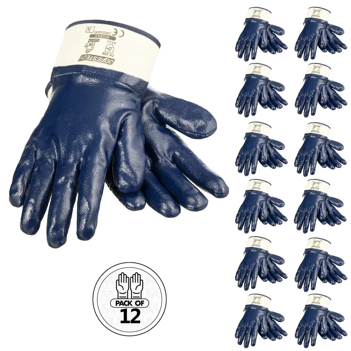Fully Coated Nitrile Safety Gloves – Waterproof, Chemical-Resistant & Durable