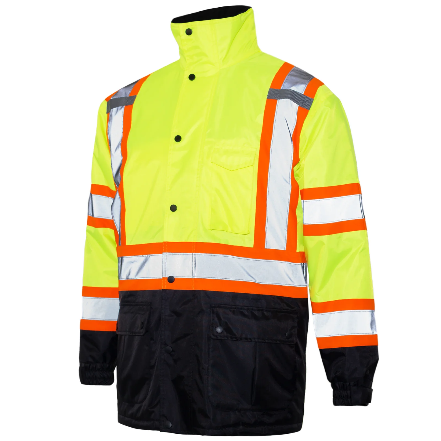 ANSI Class 3 High-Visibility Insulated Safety Jacket – Waterproof & Reflective