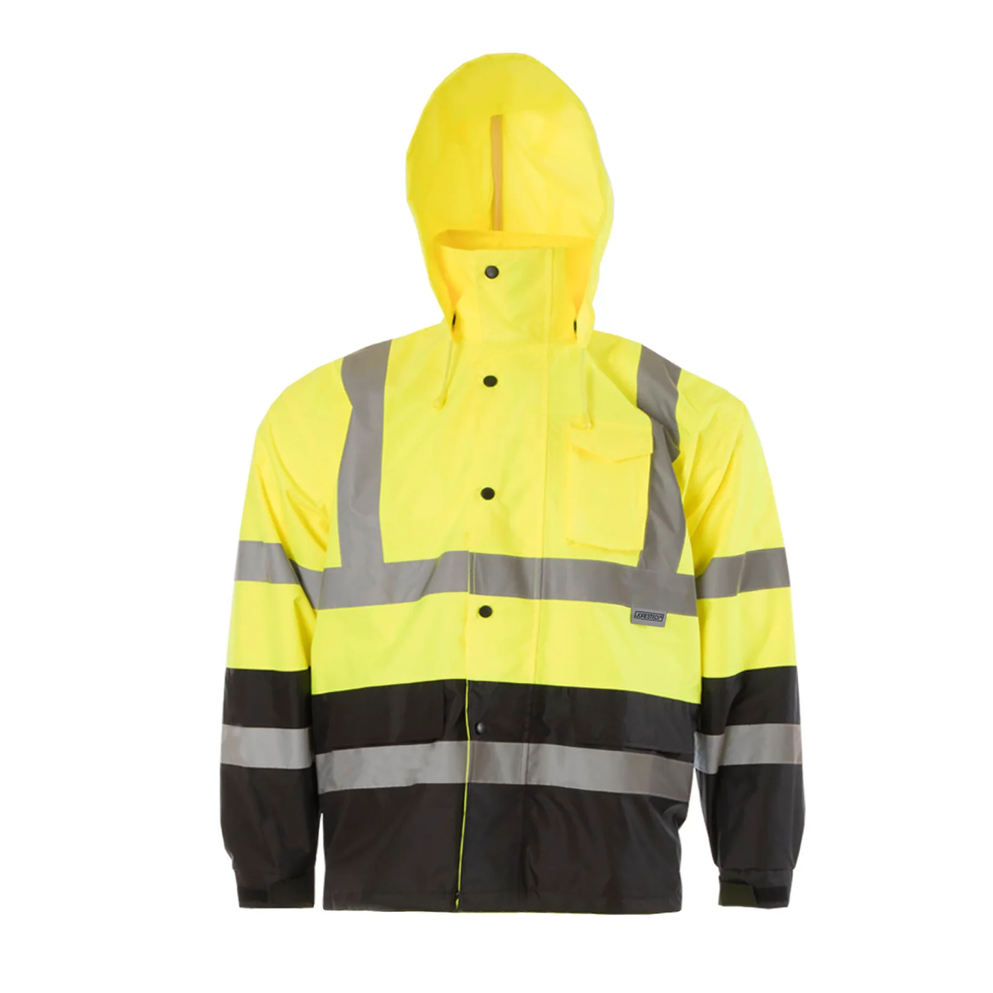 High-Visibility Waterproof Raincoat – ANSI Class 3, Wind-Resistant & Reflective