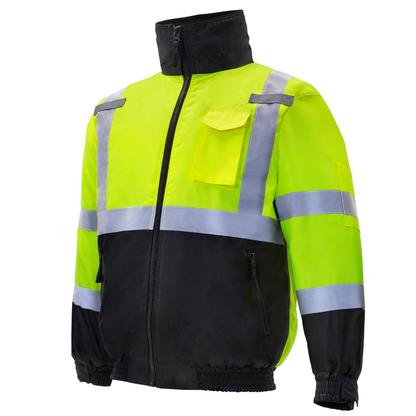ANSI Class 3 High-Visibility Safety Jacket – Insulated, Waterproof & Reflective