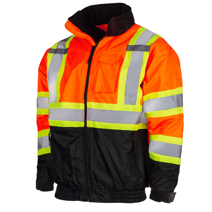 High-Visibility Bomber Jacket – ANSI Class 3, Waterproof & Insulated