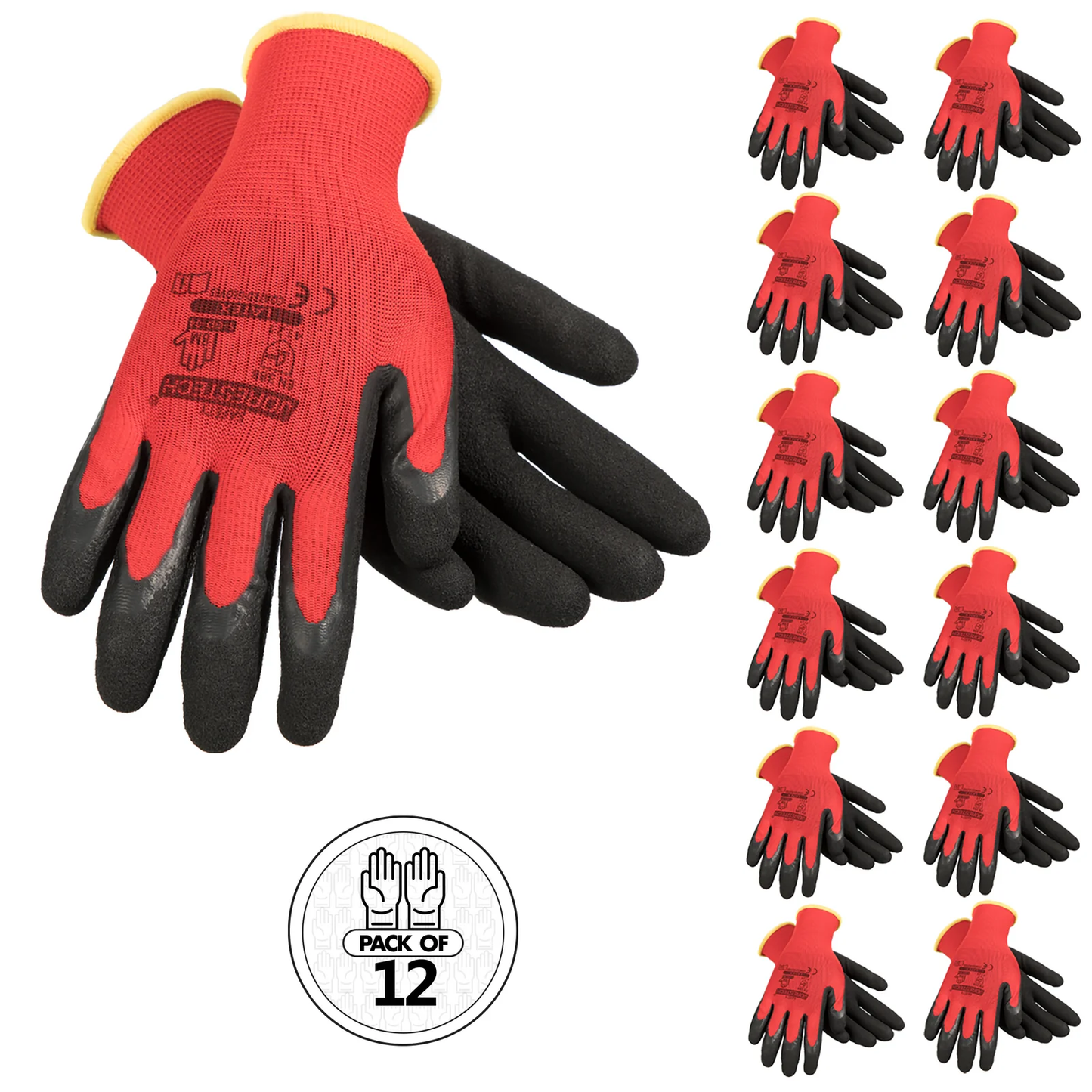 Latex-Coated Safety Work Gloves – Cut-Resistant, Durable & High-Grip