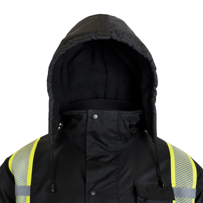 ANSI Class 3 High-Visibility Safety Jacket – Fleece-Lined, Waterproof & Reflective