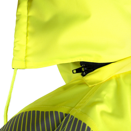 ANSI Class 3 High-Visibility Safety Jacket – Fleece-Lined, Waterproof & Reflective