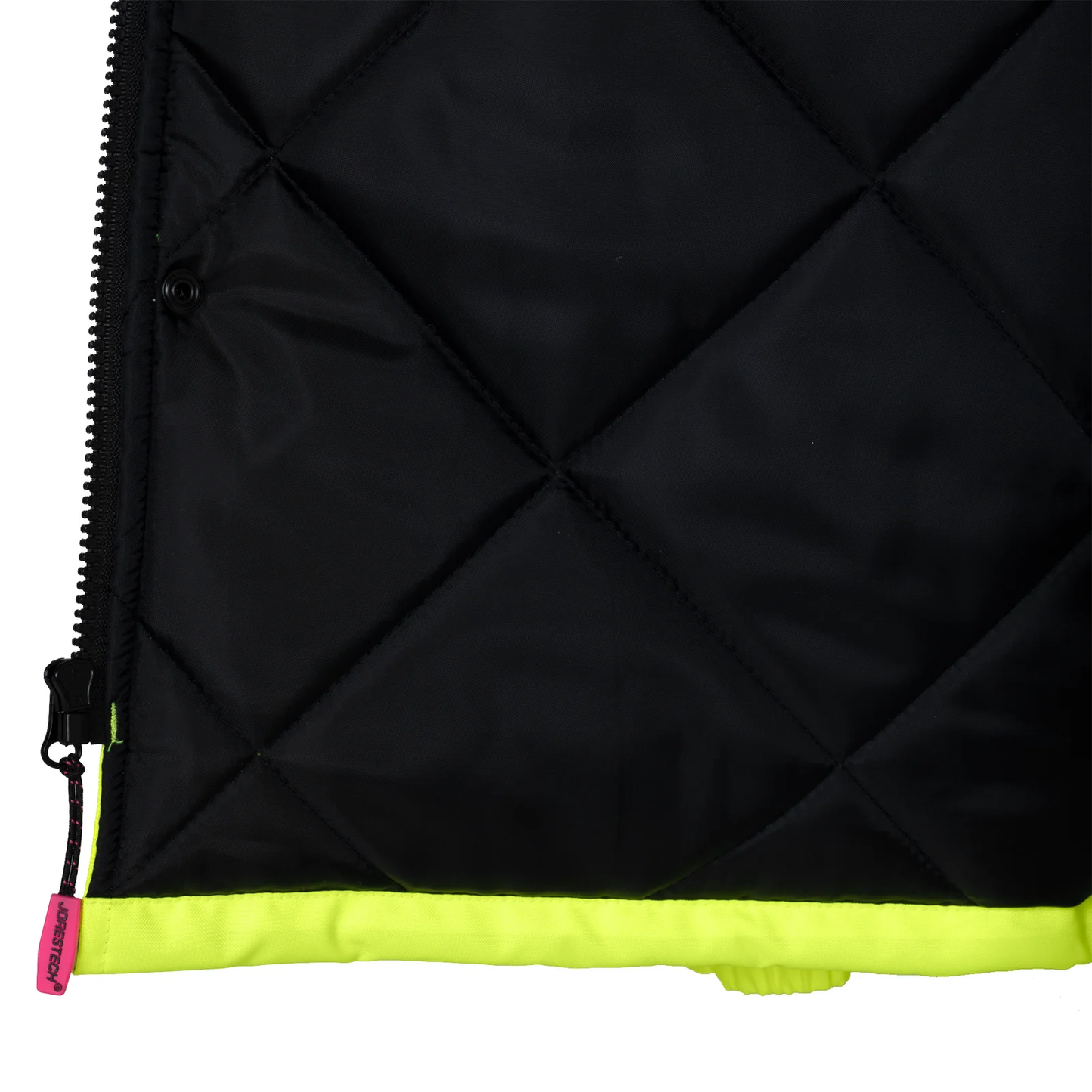Women's ANSI Class 3 Waterproof Insulated Safety Jacket – Hi-Vis with Pink Contrast