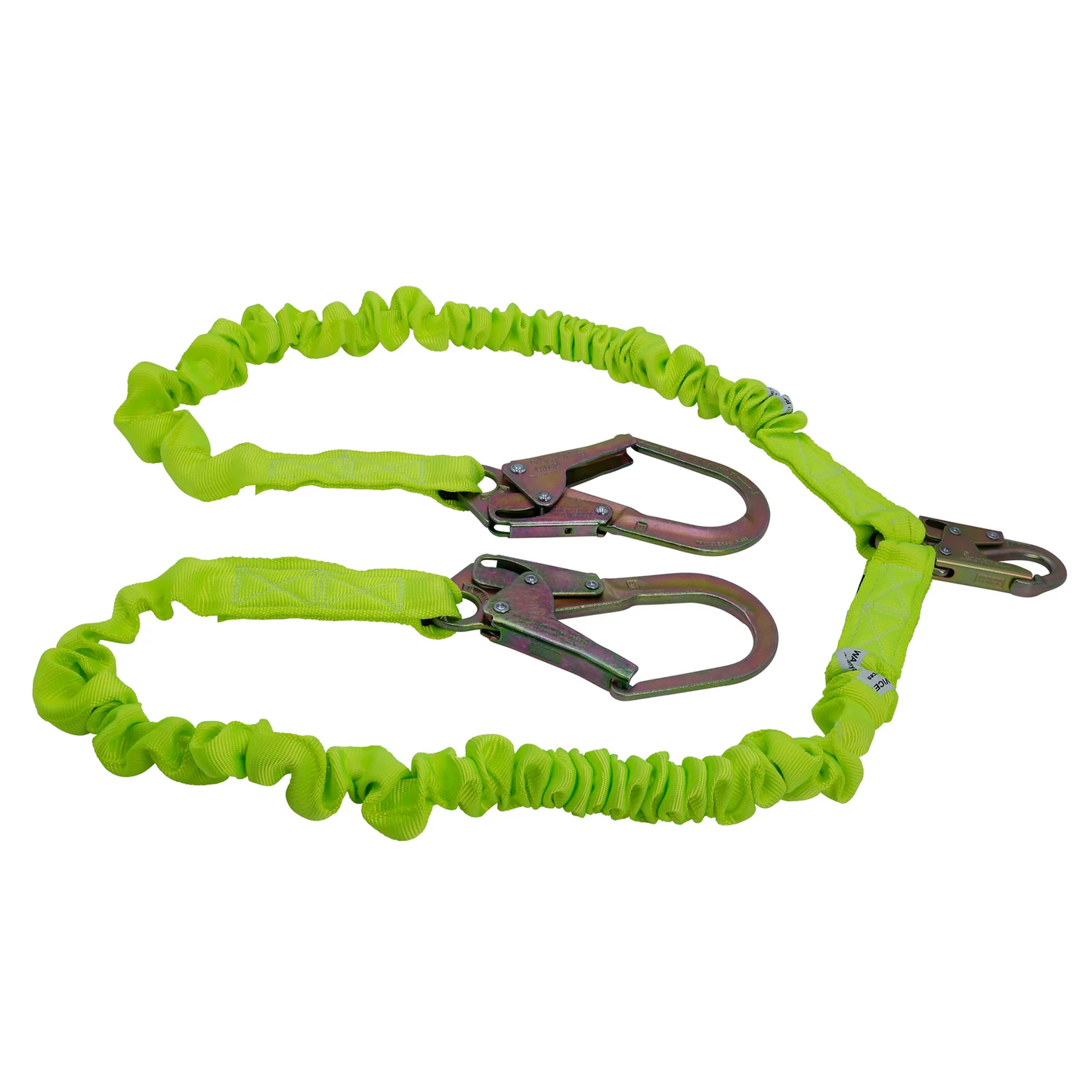 Twin-Legged Shock-Absorbing Lanyard – ANSI-Certified Fall Protection with High-Performance Hooks