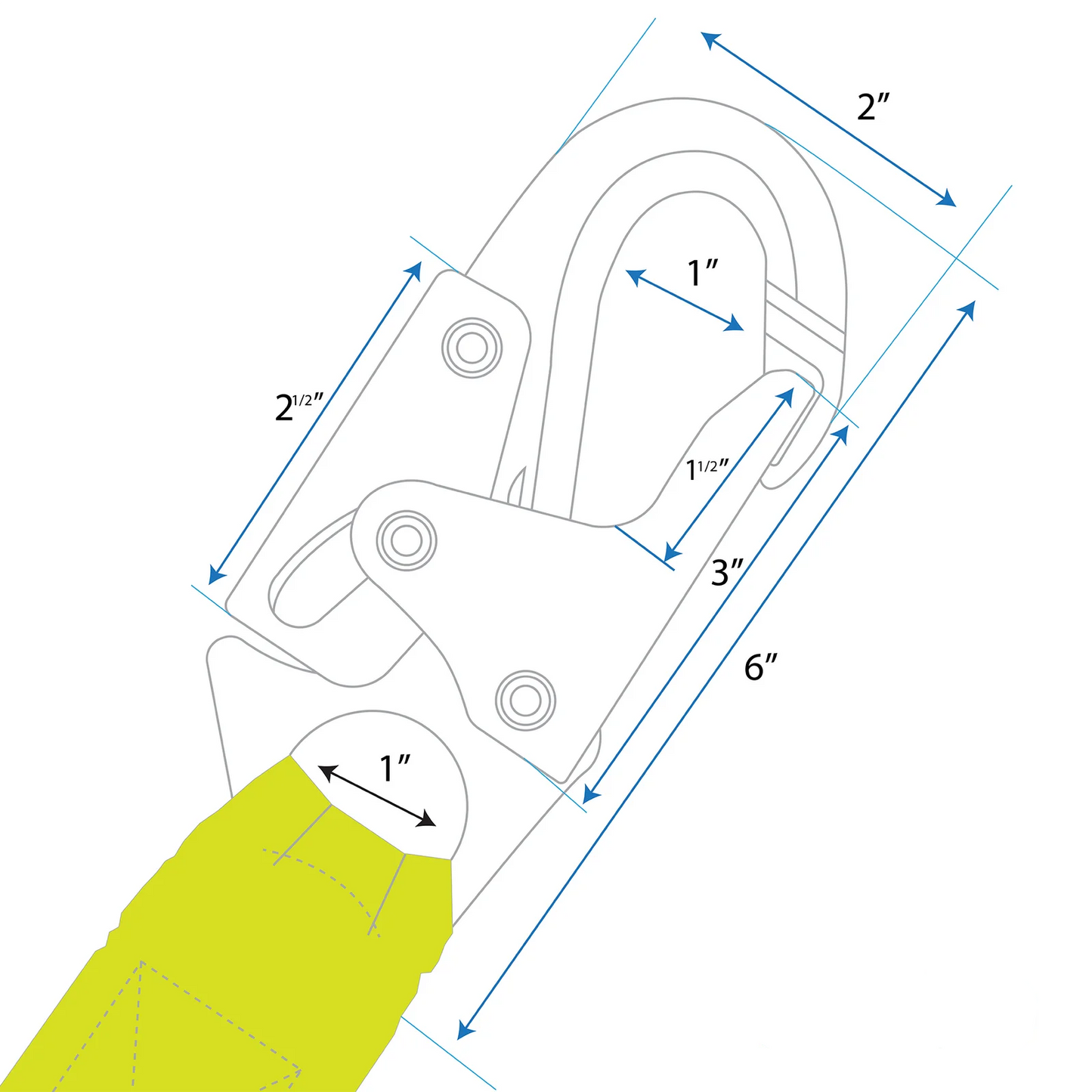Shock-Absorbing Safety Lanyard – High-Visibility Fall Protection with External Shock Pack