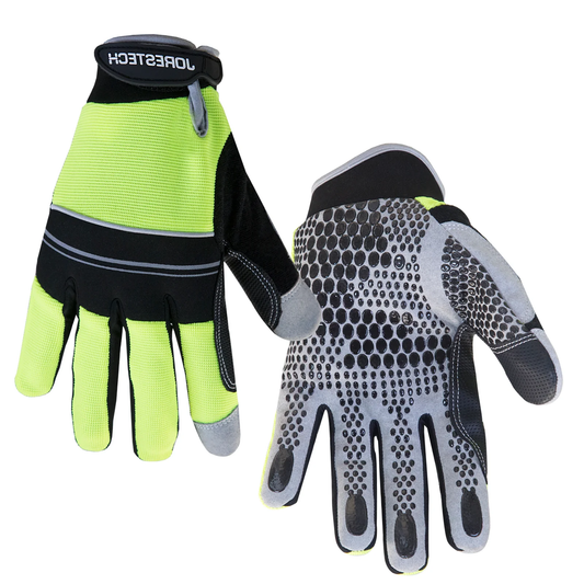 Anti-Slip Safety Work Gloves – Silicone Dotted Grip, Breathable & Durable