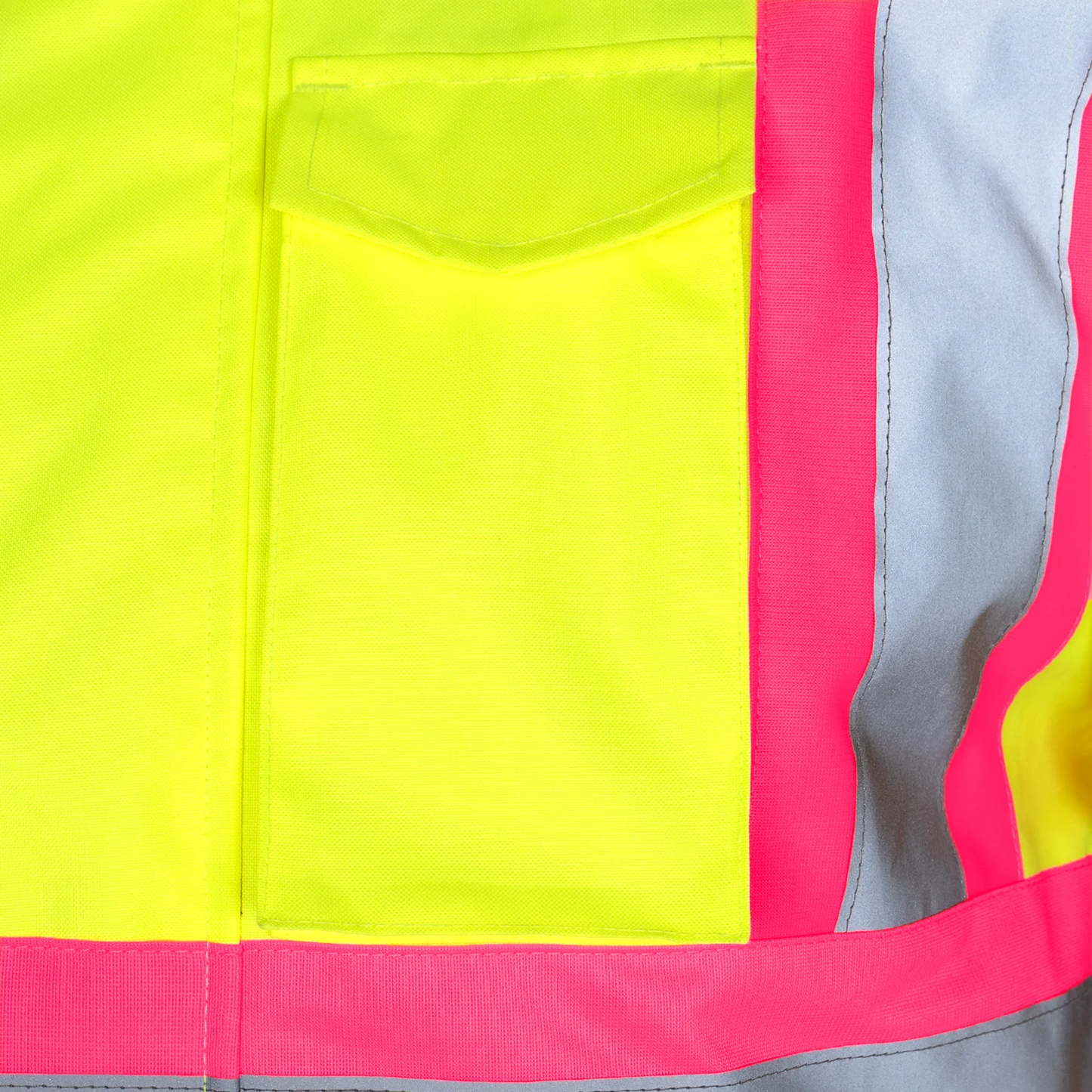 Women's ANSI Class 3 Waterproof Insulated Safety Jacket – Hi-Vis with Pink Contrast