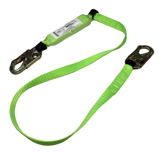 Shock-Absorbing Safety Lanyard – High-Visibility Fall Protection with External Shock Pack