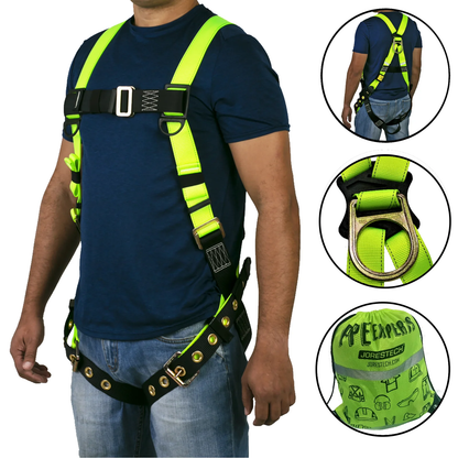 High-Visibility Full-Body Safety Harness – ANSI Z359.11-2014 Certified