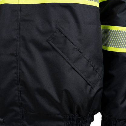 ANSI Class 3 High-Visibility Safety Jacket – Fleece-Lined, Waterproof & Reflective