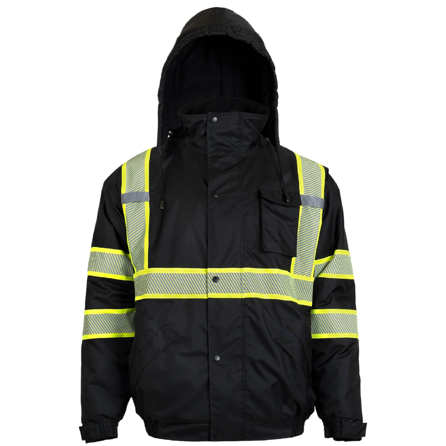 ANSI Class 3 High-Visibility Safety Jacket – Fleece-Lined, Waterproof & Reflective