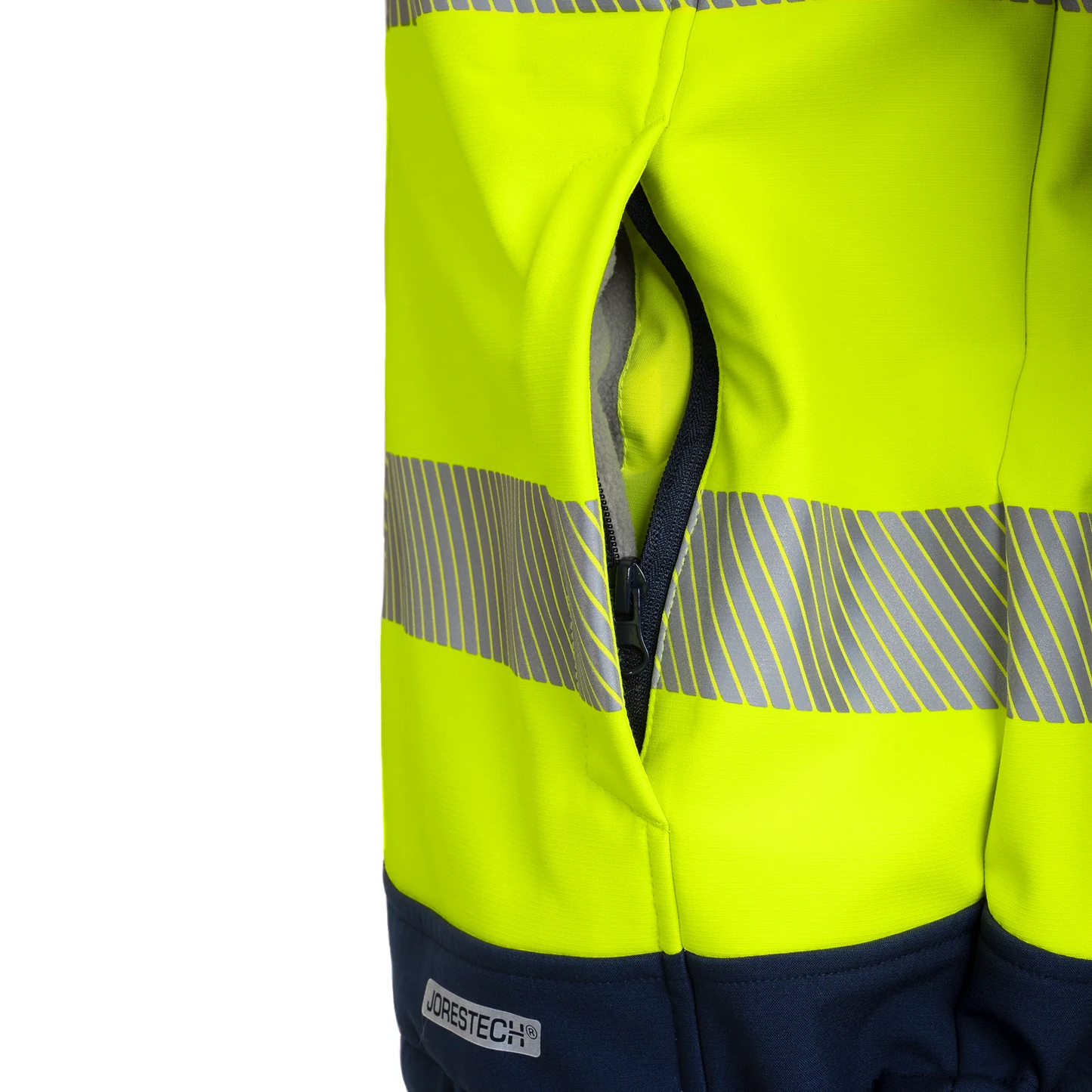 ANSI Class 3 High-Visibility Softshell Safety Jacket – Fleece-Lined, Windproof & Water-Resistant