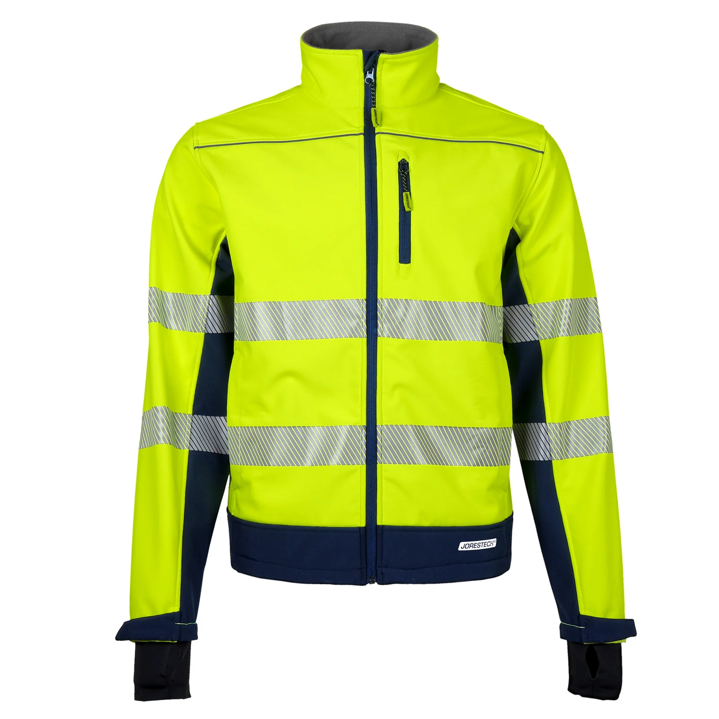 ANSI Class 3 High-Visibility Softshell Safety Jacket – Fleece-Lined, Windproof & Water-Resistant
