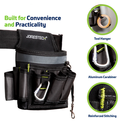 Heavy-Duty Tool Belt with Adjustable Strap – Multi-Pouch Tool Organizer for Construction