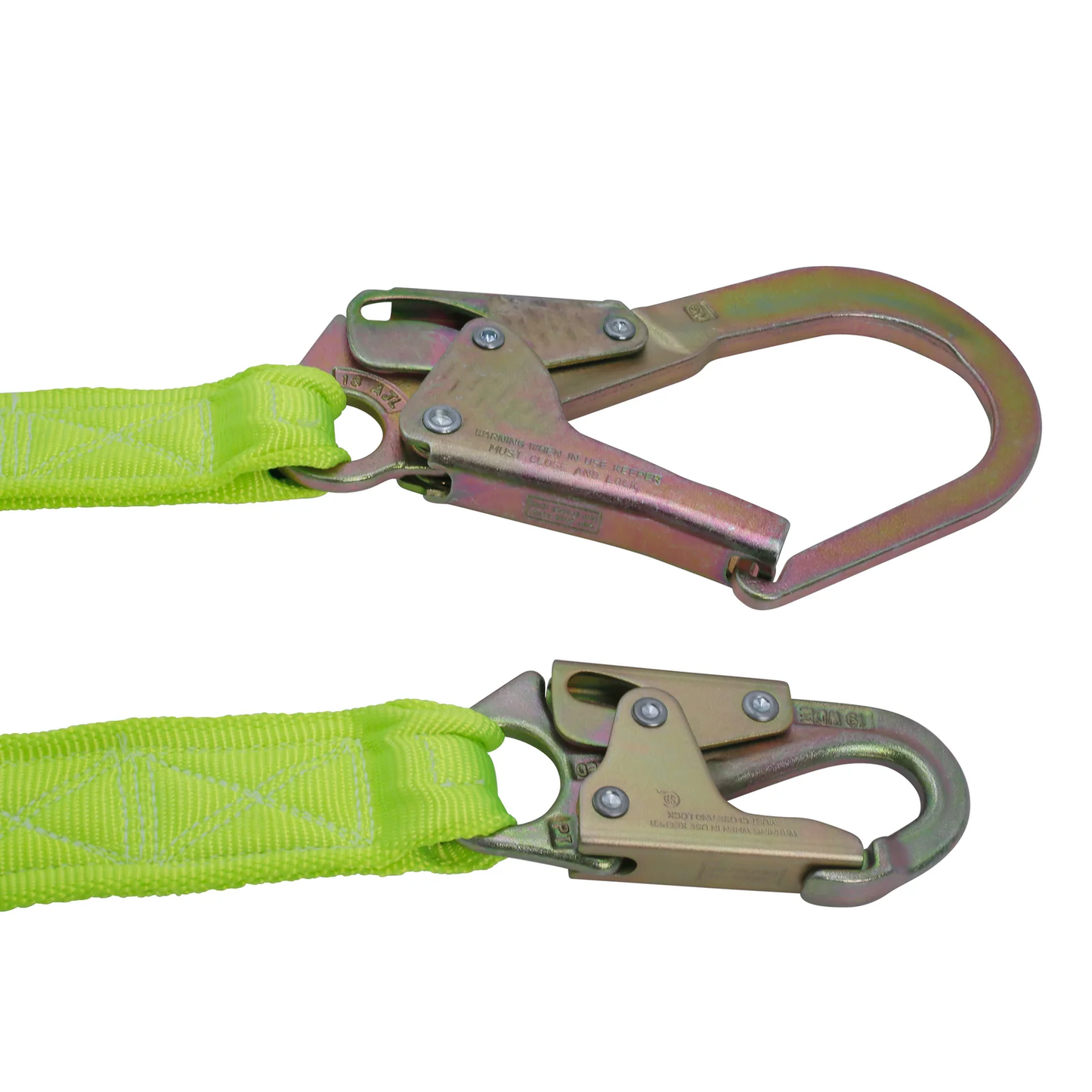 Shock-Absorbing Safety Lanyard – Hi-Vis Fall Protection with Self-Locking Hooks