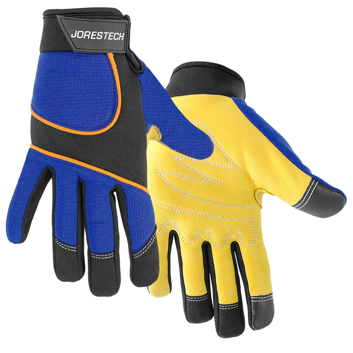 Touchscreen Safety Work Gloves – Leather Palms, Durable & Breathable