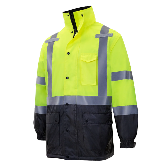 ANSI Class 3 High-Visibility Parka Jacket – Waterproof, Insulated & Reflective