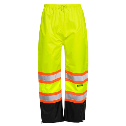 High-Visibility Two-Tone Waterproof Safety Pants – ANSI Class E, Wind & Rain Resistant