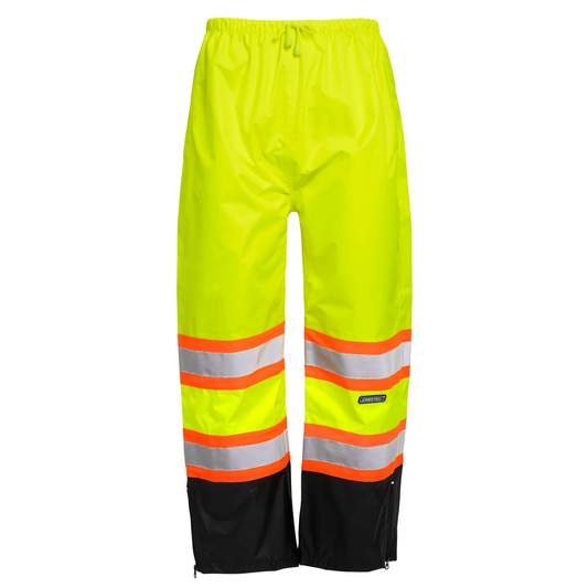 High-Visibility Two-Tone Waterproof Safety Pants – ANSI Class E, Wind & Rain Resistant