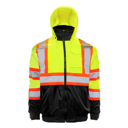 High-Visibility Bomber Jacket – ANSI Class 3, Waterproof & Insulated