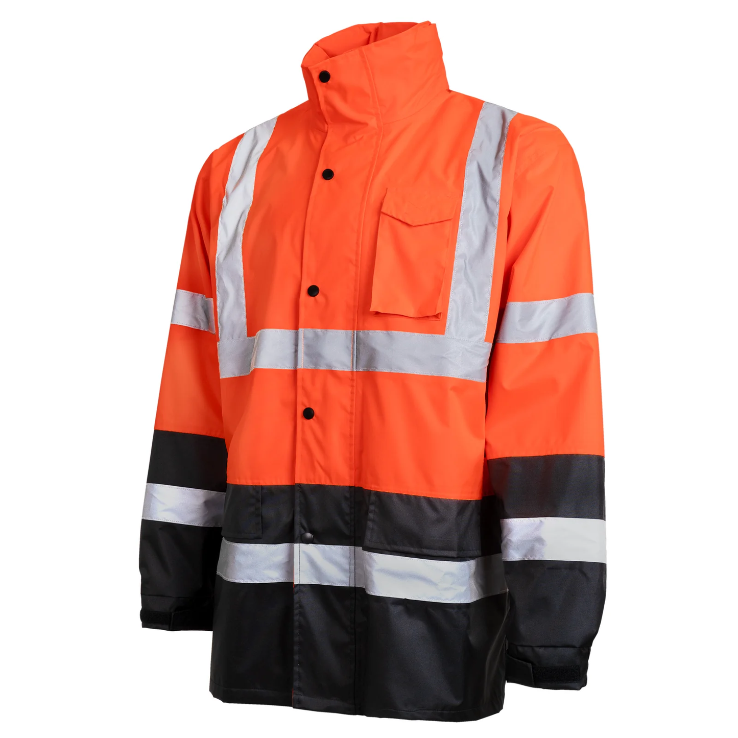 High-Visibility Waterproof Raincoat – ANSI Class 3, Wind-Resistant & Reflective