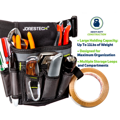 Heavy-Duty Tool Belt with Adjustable Strap – Multi-Pouch Tool Organizer for Construction