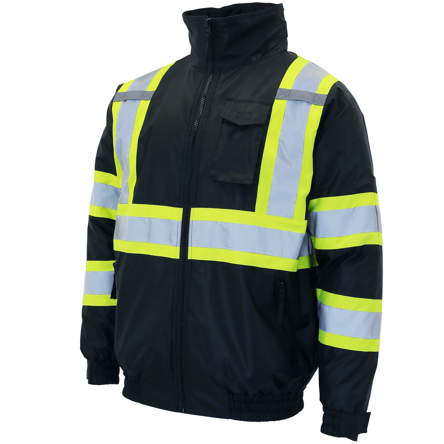 High-Visibility Bomber Jacket – ANSI Class 3, Waterproof & Insulated