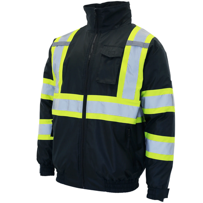 High-Visibility Bomber Jacket – ANSI Class 3, Waterproof & Insulated