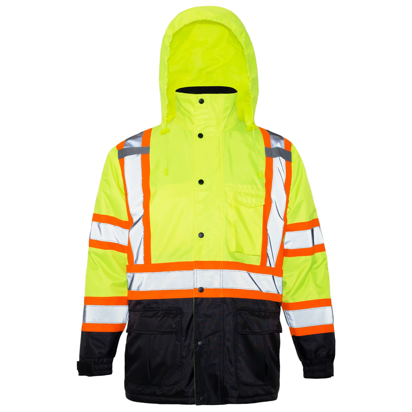 ANSI Class 3 High-Visibility Insulated Safety Jacket – Waterproof & Reflective